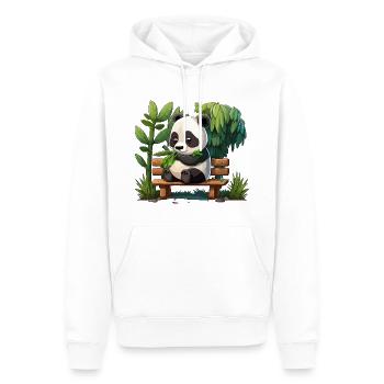 Bambus-Buffet - Männer Premium Bio Hoodie - Weiß - Vorne - Nico (187cm)