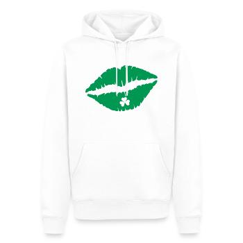Lippen zum St. Patrick's Day - Männer Premium Bio Hoodie - Weiß - Vorne - Nico (187cm)