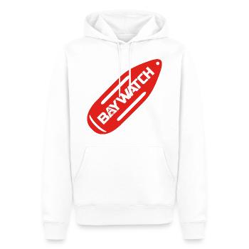 Baywatch Rote Rettungsboje - Männer Premium Bio Hoodie - Weiß - Vorne - Nico (187cm)