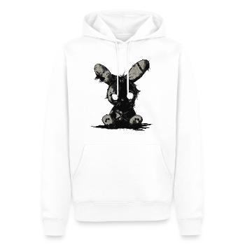 Mignon lapin effrayant - Sweat à capuche Premium bio Homme - blanc - Devant - Nico (187cm)