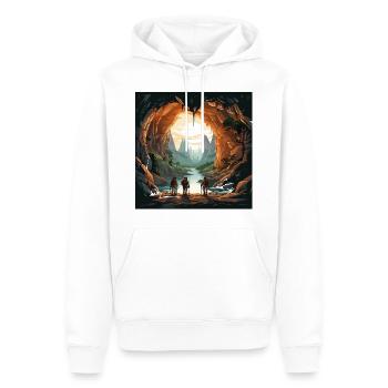 The Cave Explorers - Men’s Premium Organic Hoodie - white - Front - Nico (187cm)