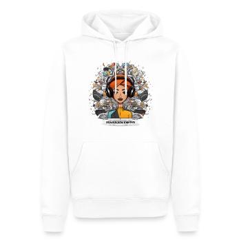 La voix des introvertis - Sweat à capuche Premium bio Homme - blanc - Devant - Nico (187cm)