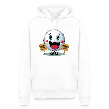 Der Showdown der Jokester - Männer Premium Bio Hoodie - Weiß - Vorne - Nico (187cm)