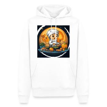Les planètes gastronomiques - Sweat à capuche Premium bio Homme - blanc - Devant - Nico (187cm)