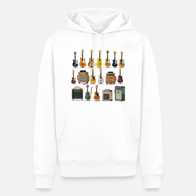 Die Eleganz des Instruments - Männer Premium Bio Hoodie - Weiß