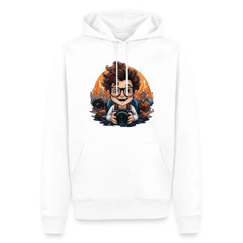 Brush Masters : Apprenez auprès d’artistes de renom - Sweat à capuche Premium bio Homme - blanc - Devant - Nico (187cm)