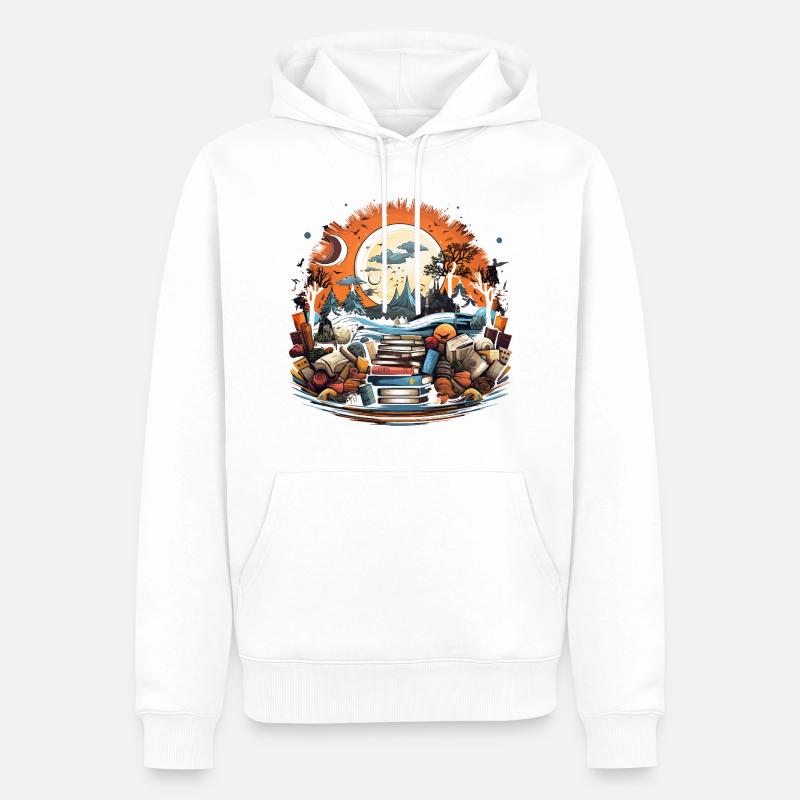 Collage de l’orfèvre - Sweat à capuche Premium bio Homme - blanc