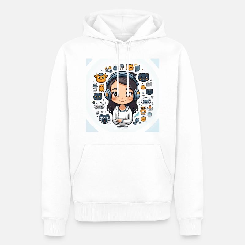Académie de développement d’applications - Sweat à capuche Premium bio Homme - blanc