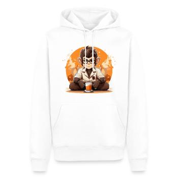 Primate Brew Barista Kaffeemischung - Männer Premium Bio Hoodie - Weiß - Vorne - Nico (187cm)