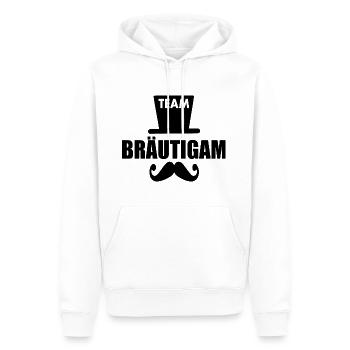 Team bräutigam - Männer Premium Bio Hoodie - Weiß - Vorne - Nico (187cm)