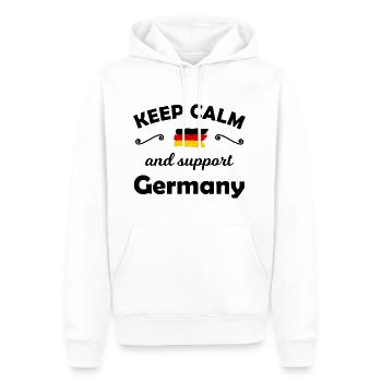 Les supporters allemands - Sweat à capuche Premium bio Homme - blanc - Devant - Nico (187cm)