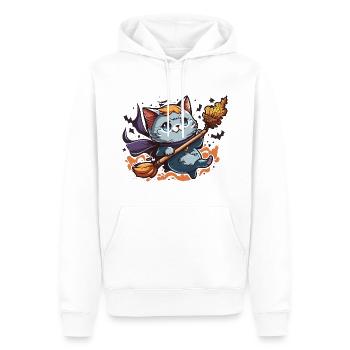 Hexen-Vertraute - Männer Premium Bio Hoodie - Weiß - Vorne - Nico (187cm)