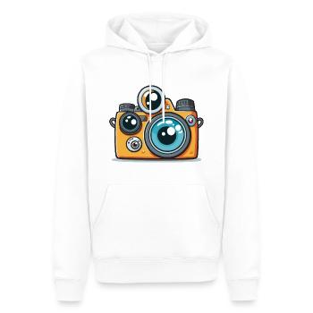 The Explorer - Men’s Premium Organic Hoodie - white - Front - Nico (187cm)