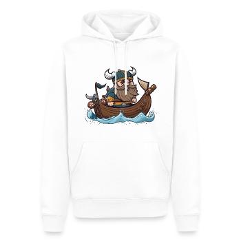 Viking Navigator - Sweat à capuche Premium bio Homme - blanc - Devant - Nico (187cm)