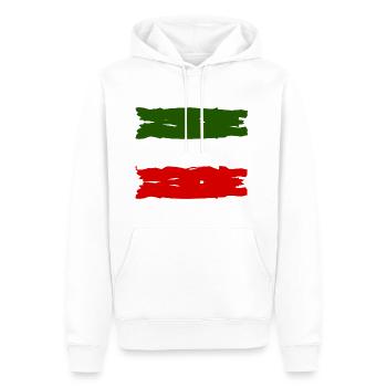 Die Italiener - Männer Premium Bio Hoodie - Weiß - Vorne - Nico (187cm)