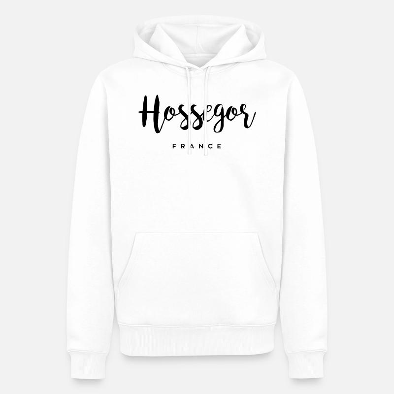 Hossegor - Frankreich - Männer Premium Bio Hoodie - Weiß