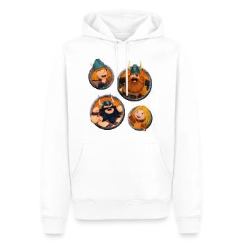 Vic le Viking forts - Sweat à capuche Premium bio Homme - blanc - Devant - Nico (187cm)