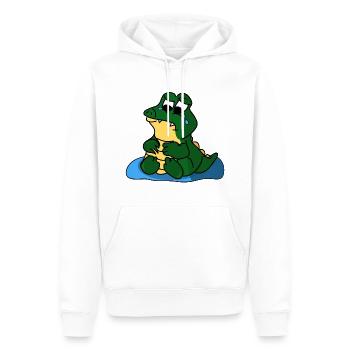 Crocodile - Men’s Premium Organic Hoodie - white - Front - Nico (187cm)