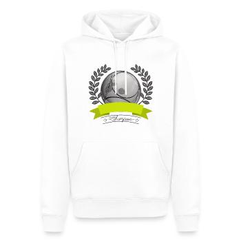 Boule Champion Emblem - Männer Premium Bio Hoodie - Weiß - Vorne - Nico (187cm)