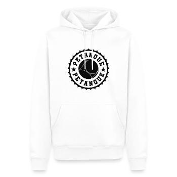 Boule Pétanque Boule boules - Sweat à capuche Premium bio Homme - blanc - Devant - Nico (187cm)