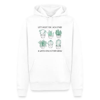 Let's Root And Watch Each Other Grow I - Men’s Premium Organic Hoodie - white - Front - Nico (187cm)