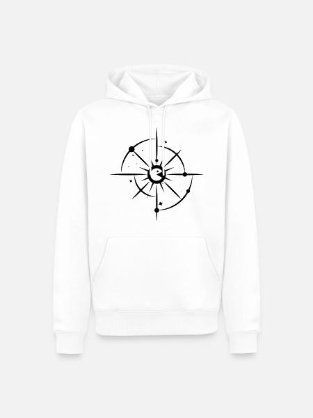 UNIVERS POUR LES JOUEURS - Sweat à capuche Premium bio Homme - blanc