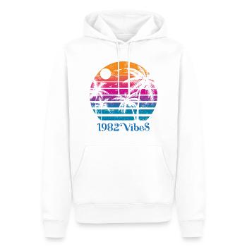 1982 Geburtstag - Männer Premium Bio Hoodie - Weiß - Vorne - Nico (187cm)
