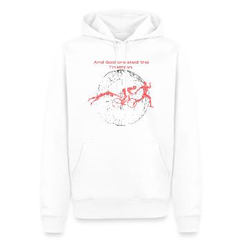 Triathlon-Triathlet - Männer Premium Bio Hoodie - Weiß - Vorne - Nico (187cm)