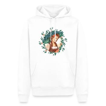 Mädchen mit Regenschirm - Männer Premium Bio Hoodie - Weiß - Vorne - Nico (187cm)