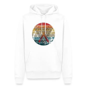Billard Rétro - Sweat à capuche Premium bio Homme - blanc - Devant - Nico (187cm)