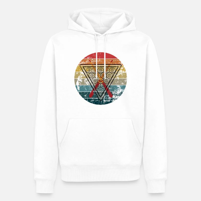 Billard Rétro - Sweat à capuche Premium bio Homme - blanc