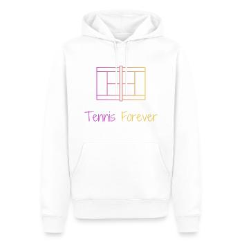 Tennis Forever - Sweat à capuche Premium bio Homme - blanc - Devant - Nico (187cm)