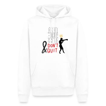 Fight Focus Score - Männer Premium Bio Hoodie - Weiß - Vorne - Nico (187cm)