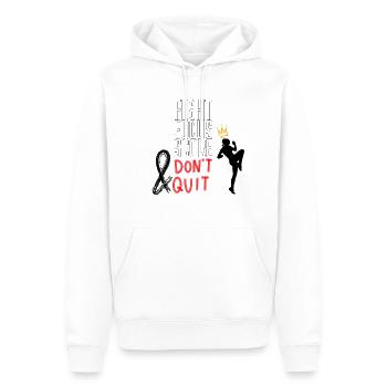 Fight Focus Score 2 - Männer Premium Bio Hoodie - Weiß - Vorne - Nico (187cm)
