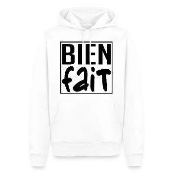 Bien fait - Sweat à capuche Premium bio Homme - blanc - Devant - Nico (187cm)