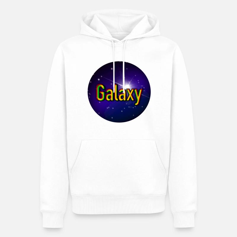 Galaxy - Männer Premium Bio Hoodie - Weiß