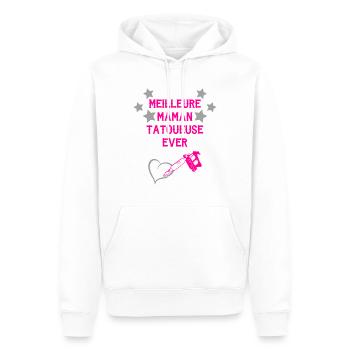 Meilleure maman tatoueuse ever fête des mères gift - Sweat à capuche Premium bio Homme - blanc - Devant - Nico (187cm)