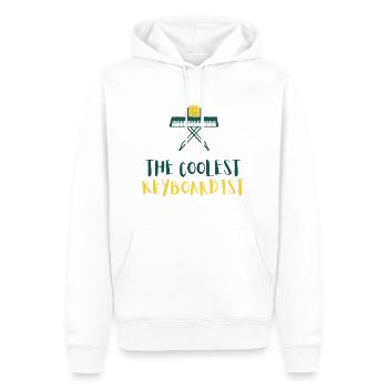 The Coolest Keyboardist - Men’s Premium Organic Hoodie - white - Front - Nico (187cm)