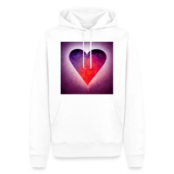 Heart Abstract Photorealistic VII - Men’s Premium Organic Hoodie - white - Front - Nico (187cm)