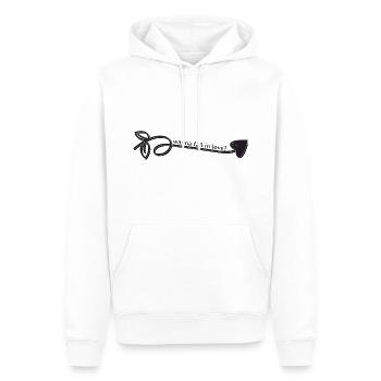 Wanna fall in love? - Männer Premium Bio Hoodie - Weiß - Vorne - Nico (187cm)