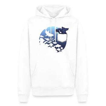 Meeresboden-Taschen-Orca - Männer Premium Bio Hoodie - Weiß - Vorne - Nico (187cm)