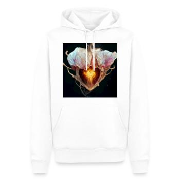 Heart Abstract Love Collection 15 - Men’s Premium Organic Hoodie - white - Front - Nico (187cm)