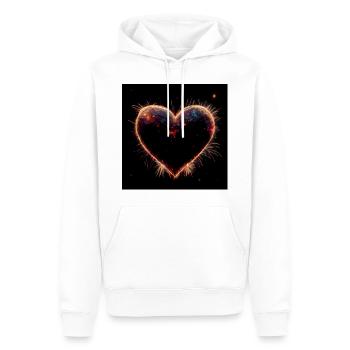 Herz Love Abstract Collection 26 - Männer Premium Bio Hoodie - Weiß - Vorne - Nico (187cm)