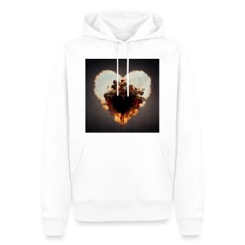 Herz Love Abstract Collection 28 - Männer Premium Bio Hoodie - Weiß - Vorne - Nico (187cm)
