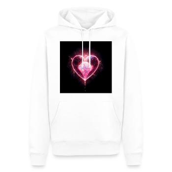 Herz Love Abstract Collection 34 - Männer Premium Bio Hoodie - Weiß - Vorne - Nico (187cm)