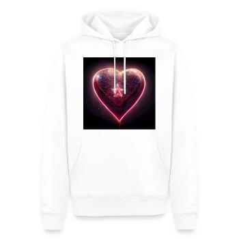 Herz Love Abstract Collection 33 - Männer Premium Bio Hoodie - Weiß - Vorne - Nico (187cm)