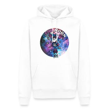 Vers la lune - Sweat à capuche Premium bio Homme - blanc - Devant - Nico (187cm)