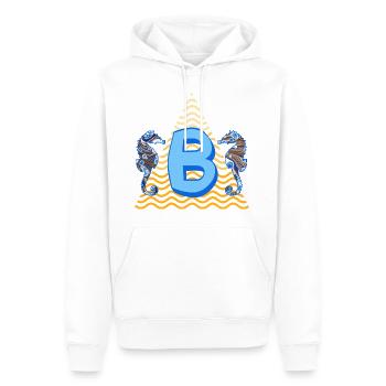 hippocampe e 262 b - Sweat à capuche Premium bio Homme - blanc - Devant - Nico (187cm)