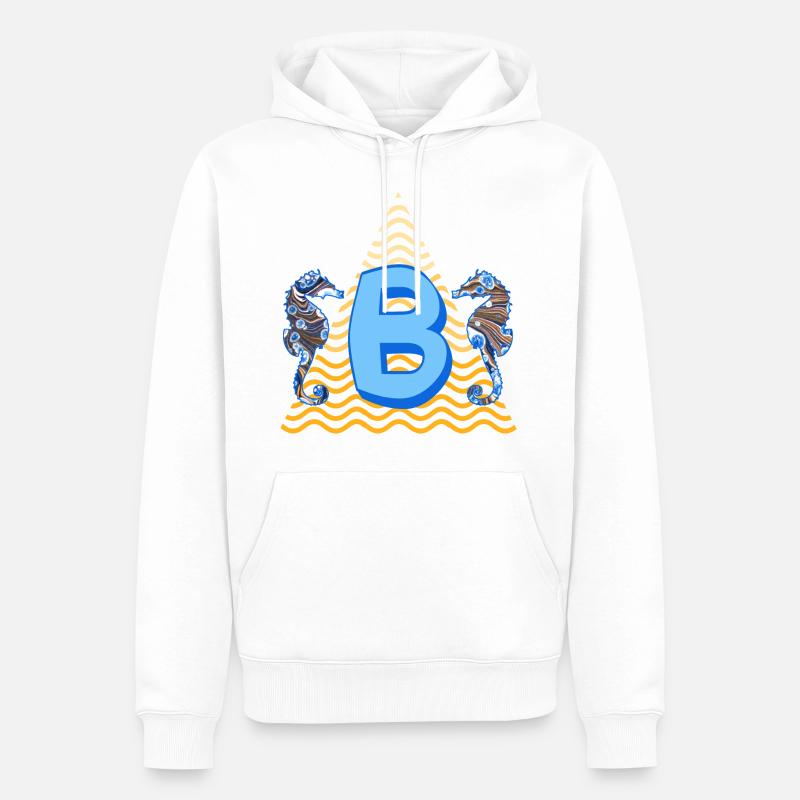 seepferdchen e 262 b - Männer Premium Bio Hoodie - Weiß