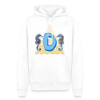 hippocampe e 262 d - Sweat à capuche Premium bio Homme - blanc - Devant - Nico (187cm)